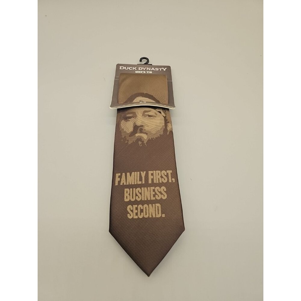 Mens A&E Duck Dynasty Happy Happy‎ Happy Brown Phil Tie NEW